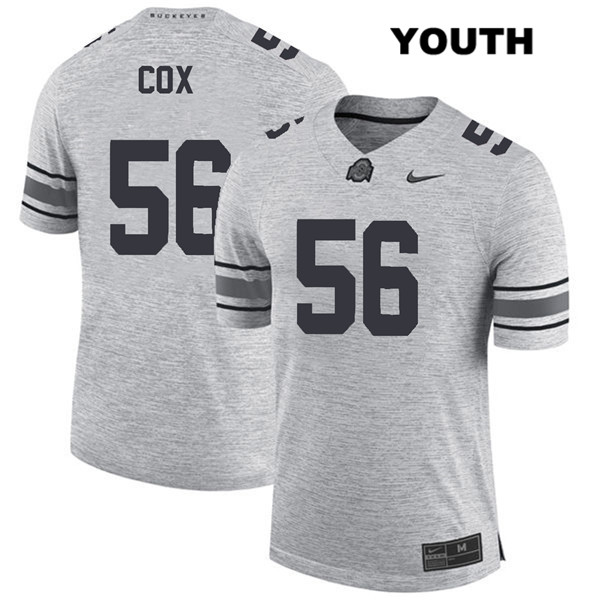 Ohio State Buckeyes Youth Aaron Cox #56 Gray Authentic Nike College NCAA Stitched Football Jersey HV19J80OE